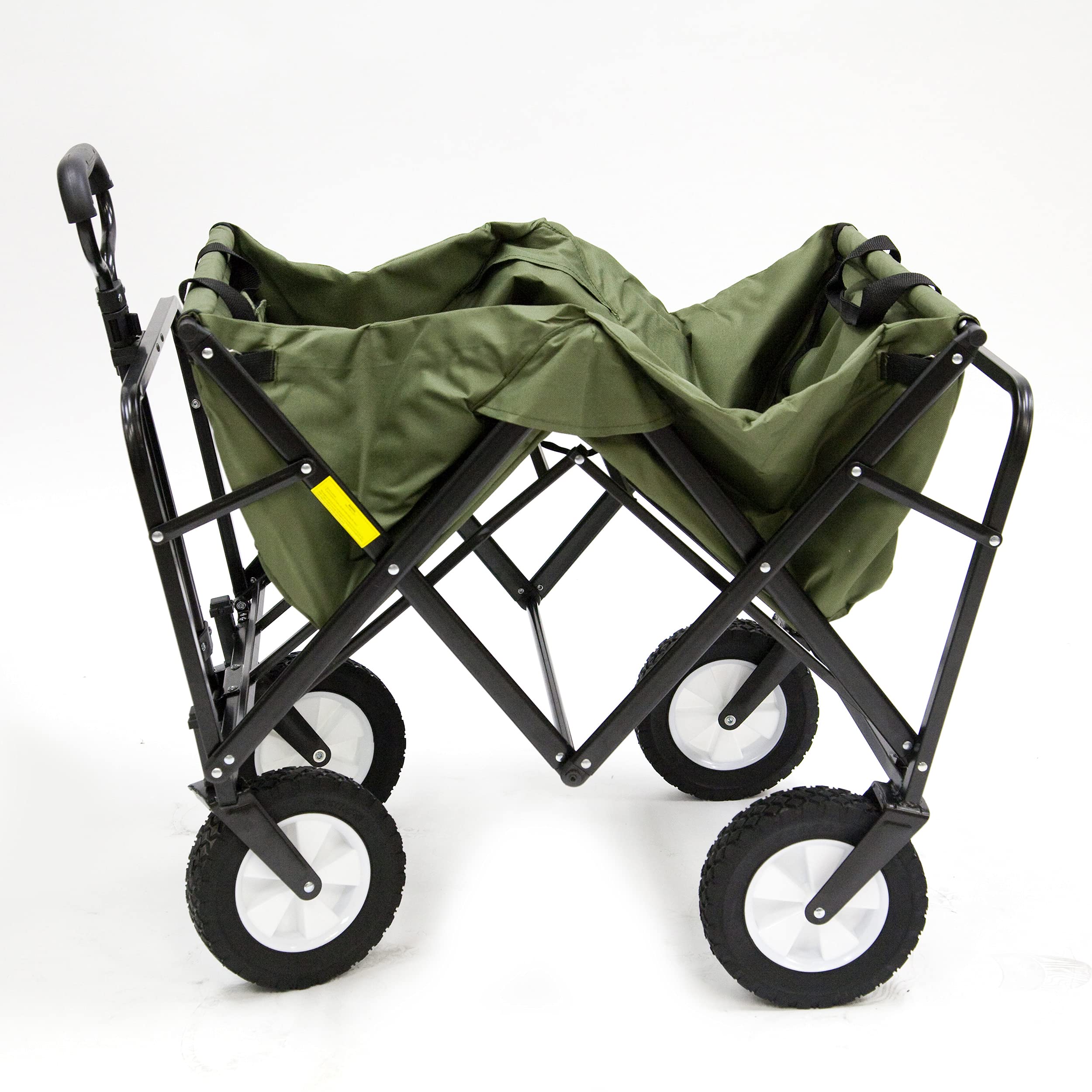 Mac Sports Folding Steel Frame Garden Utility Wagon Cart, Green (for Parts)